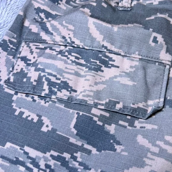 USAF Air Force ABU Tiger Stripe Camo Cargo Shorts Mens 34 Military Cut-Offs - Picture 11 of 16